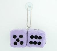 Dice L purple / black 2 dice car accessory