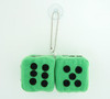 Dice green / black 2 dice car accessory