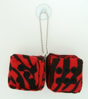 Dice zebra red-black / black 2 dice car accessory