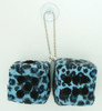 Dice leopard blue-black / black 2 dice car accessory