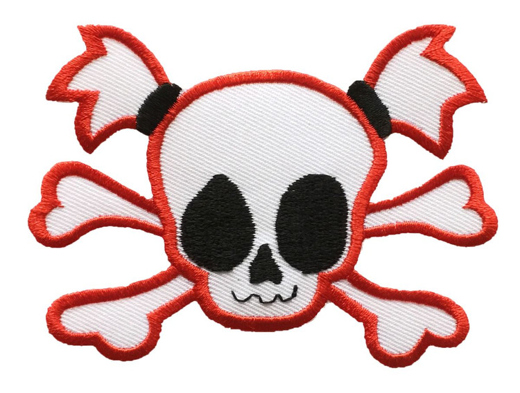 The cutest skull ever with red border