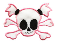 The cutest skull ever with pink border