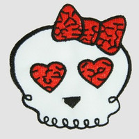Cute skull white-red skull extra big