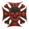 Cool poker inspired skull and cross in red & black edition