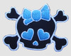 Cute skull bone blue skull extra big