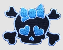 Cute skull bone blue skull extra big