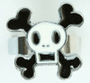 Square white skull ring