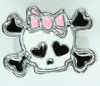 Cute Sk bone white-pink skull ring