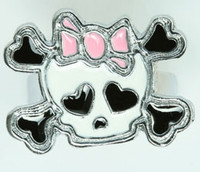 Cute Sk bone white-pink skull ring