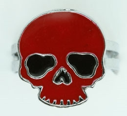 Skull plain red skull ring