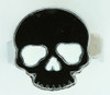 Skull plain black skull ring