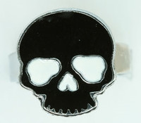 Skull plain black skull ring