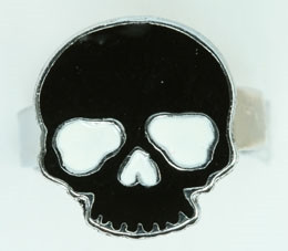 Skull plain black skull ring