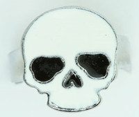 Skull plain white skull ring