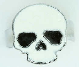 Skull plain white skull ring