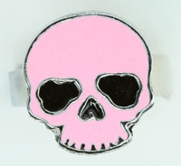 Skull plain pink skull ring