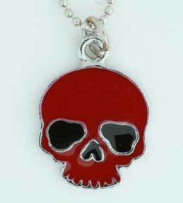 Skull plain red skull necklace