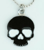 Skull plain black skull necklace