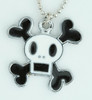 Square white skull necklace
