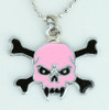 Tooth pink skull necklace