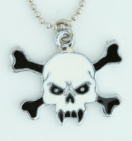 Tooth white skull necklace