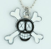Cross eye black skull necklace