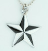 Star black-white star necklace