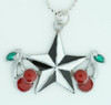 Star cherry black-white star necklace