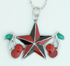 Star cherry black-red star necklace