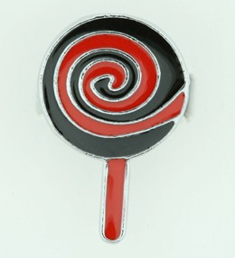Lolly black-red sweet ring