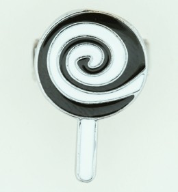Lolly black-white sweet ring