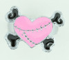 Heart bone pink-black sweet ring