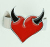 Heart horn red-black sweet ring