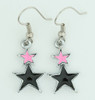 Stars black-pink star pendant
