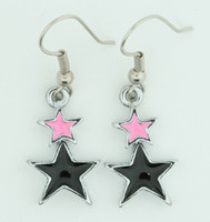 Stars black-pink star pendant