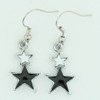 Stars black-white star pendant