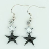 Stars black-white star pendant