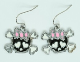 Cute Sk bone Bl-pink skull pendant