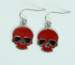 Skull plain red skull pendant 