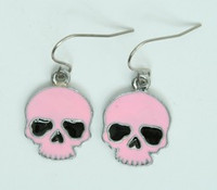 Skull plain pink skull pendant