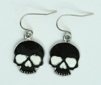 Skull plain black skull pendant