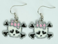Cute Sk bone white-pink skull pendant