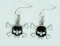 Tooth black skull pendant