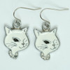 Cat white animal pendant