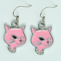 Cat pink animal pendant