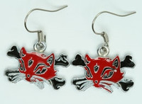 Cat bone red-black animal pendant