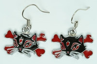 Cat bone black-red animal pendant