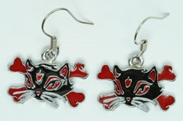 Cat bone black-red animal pendant