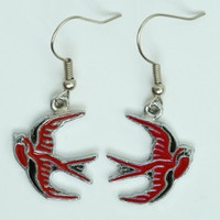 Swallow red animal pendant