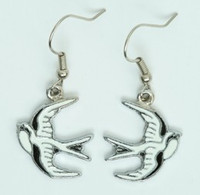 Swallow white animal pendant